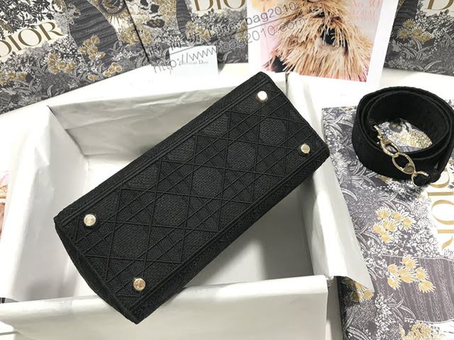 Dior女包 迪奧Lady Dior五格刺繡藤格紋手袋 Dior手提肩背斜挎包  dfk1697